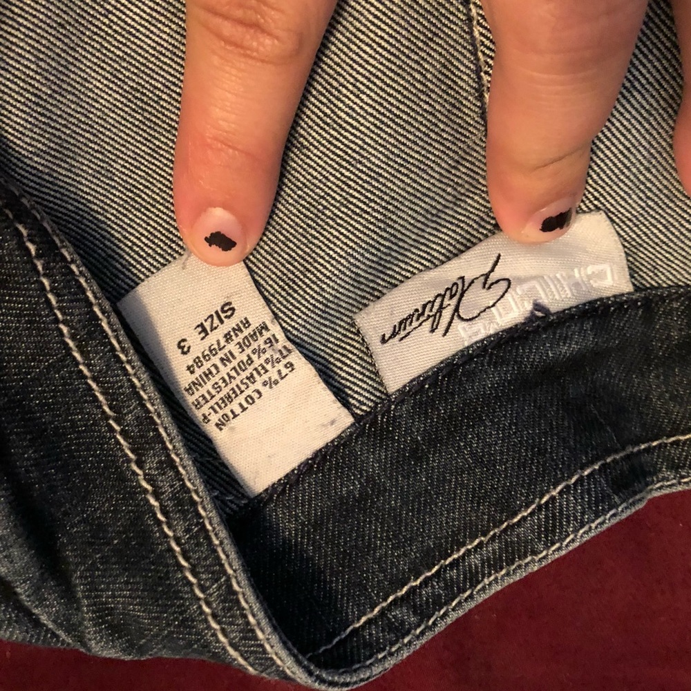 Chico’s platinum denim jacket